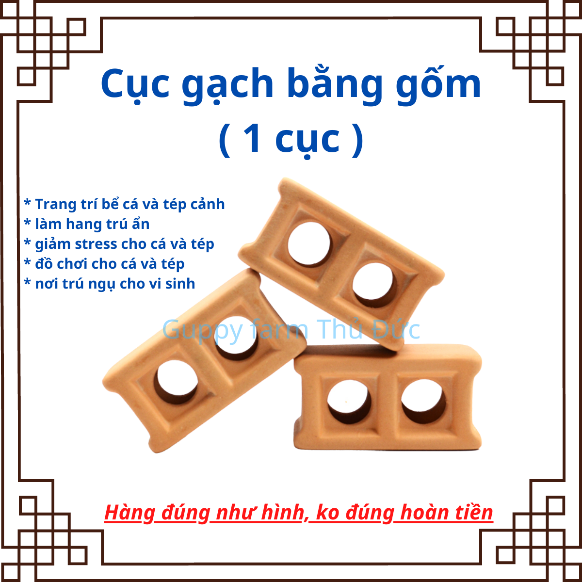 ống trú ẩn bằng gốm trang trí hồ cá