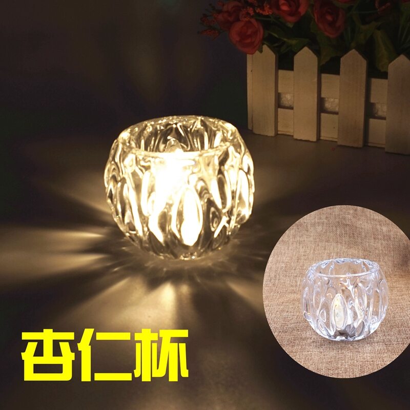 Chân Nến Cốc Thủy Tinh Lãng Mạn Sáng Tạo Pha Lê Phong Cách Châu Âu Đồ Trang Trí Quán Bar Sinh Nhật Đám Cưới Bữa Tối Ánh Nến Trang Trí Trong Nhà