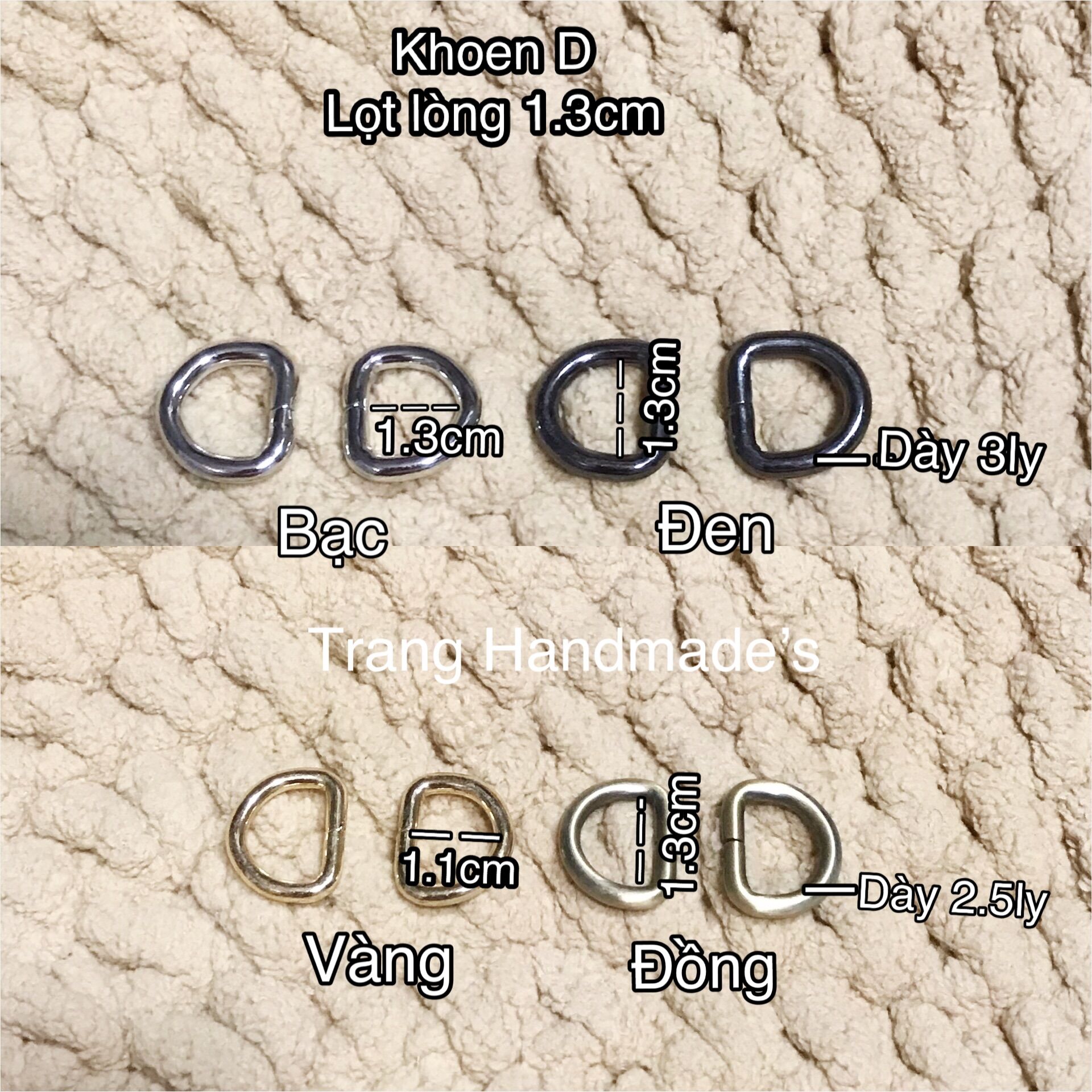 Khoen d lọt lòng 1.3cm