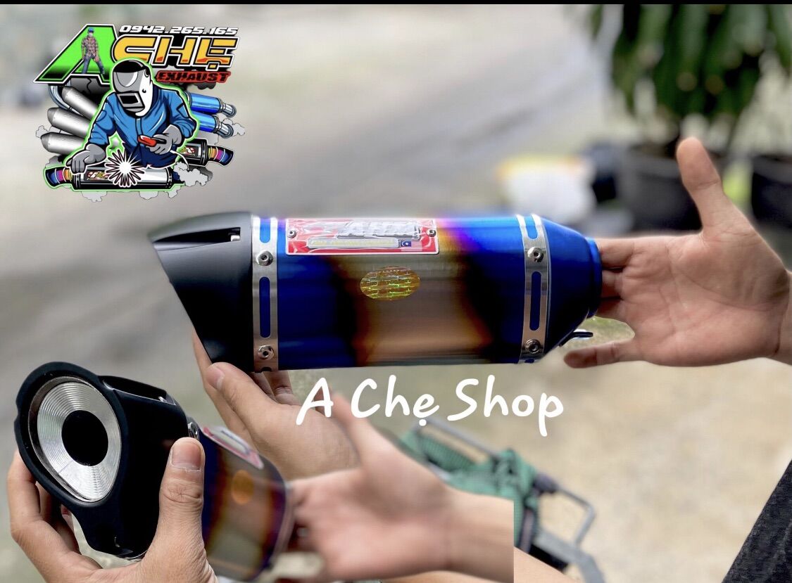 Pô AHM M3 1:1 Màu Titan + Tặng Tiêu Cnc Nhôm Chuẩn và Phụ Kiện Lò Xo Pát Treo