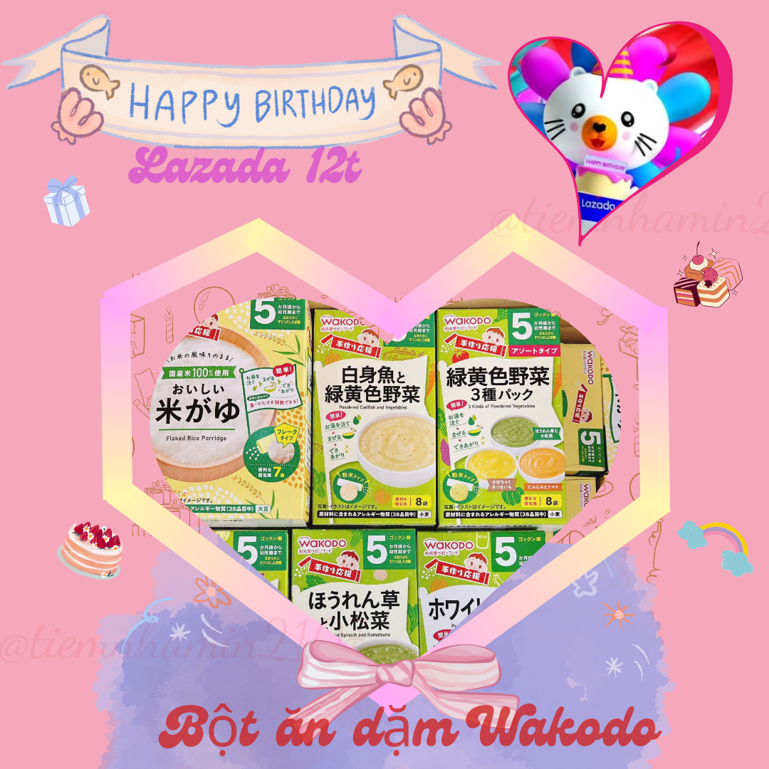 Bột ăn dặm Wakodo cho bé từ 5 tháng date mới