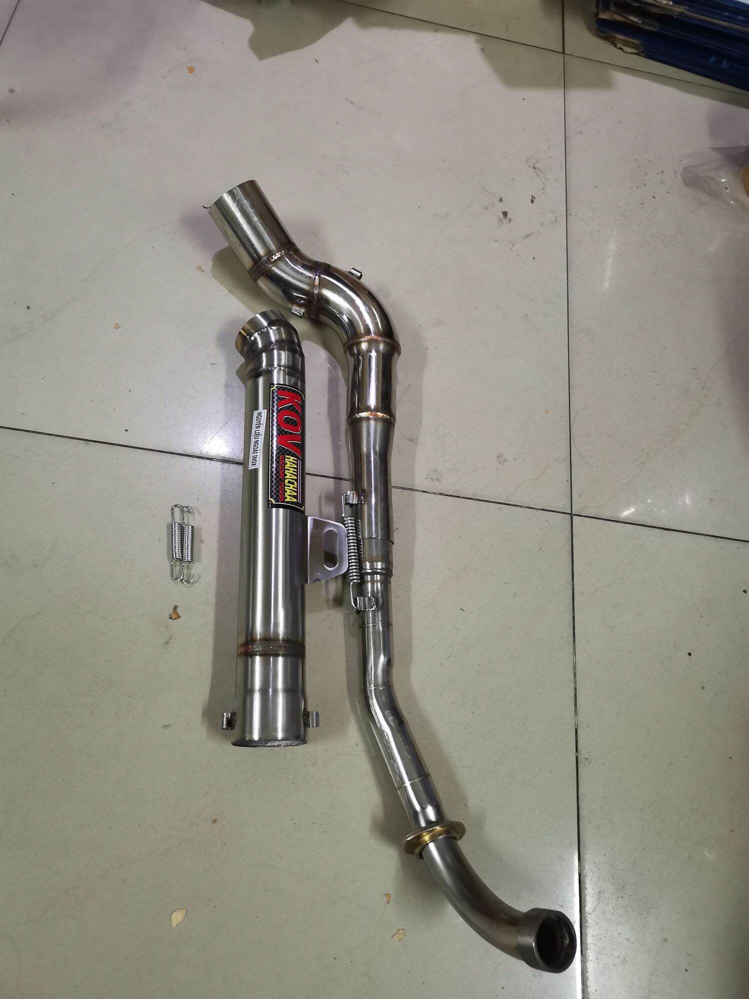 pô xe máy kou cổ kong 2 khúc dùng dream Wave cúp sirius rc (có video)