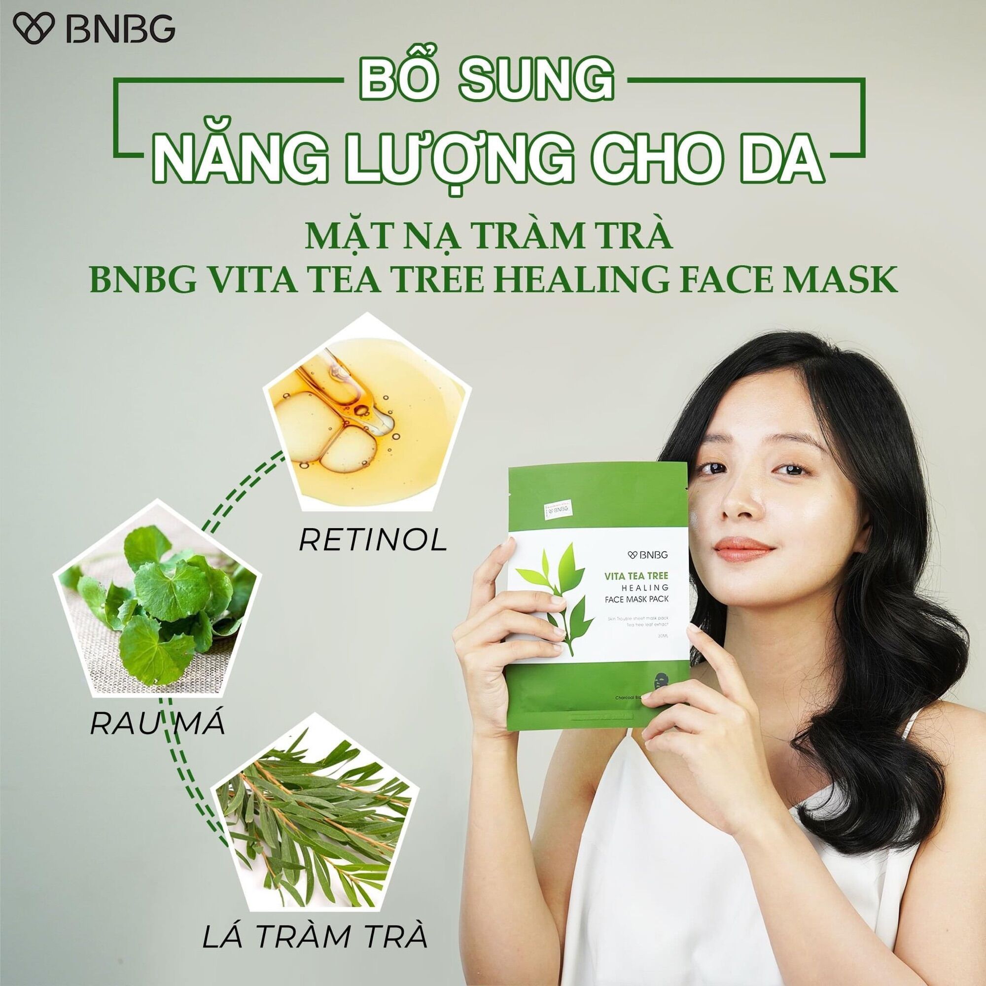 Mặt nạ Tràm Trà thải độc, giảm mụn BNBG Vita Tea (chính hãng)