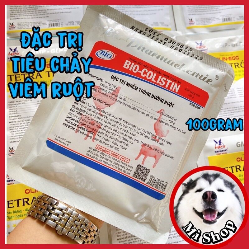 Bio Colistin viêm ruột, tiêu chảy heo, trâu, bò