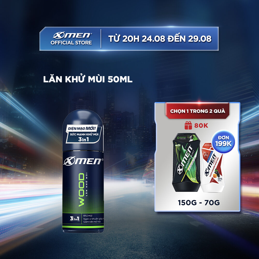 Lăn khử mùi x-men wood 50ml