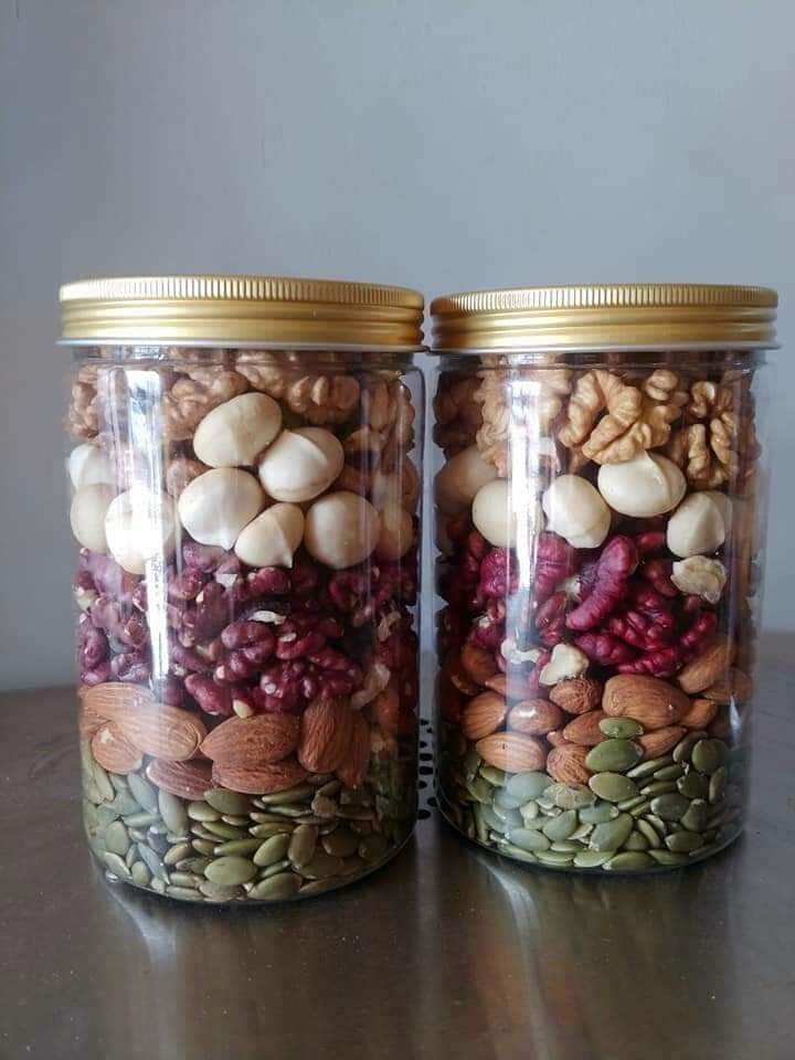 500g mix nut 5 loại hạt hỗn hợp đã sấy chín, ăn liền