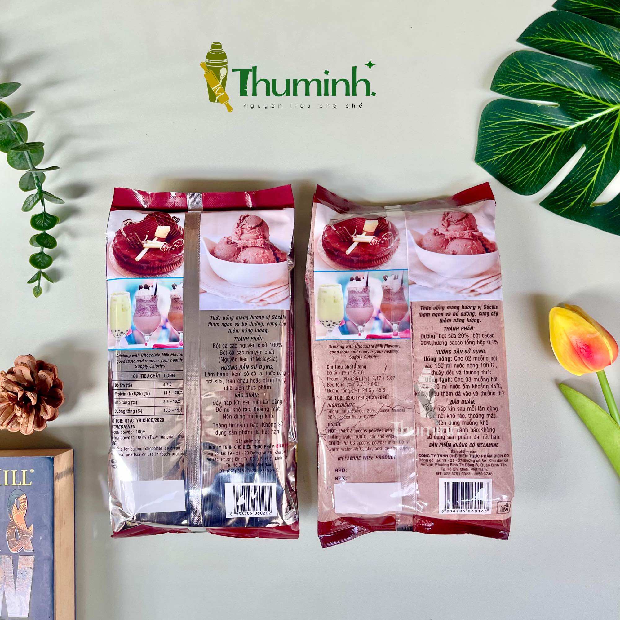 Bột Cacao Malaysia Đắng, Ngọt gói 500gr