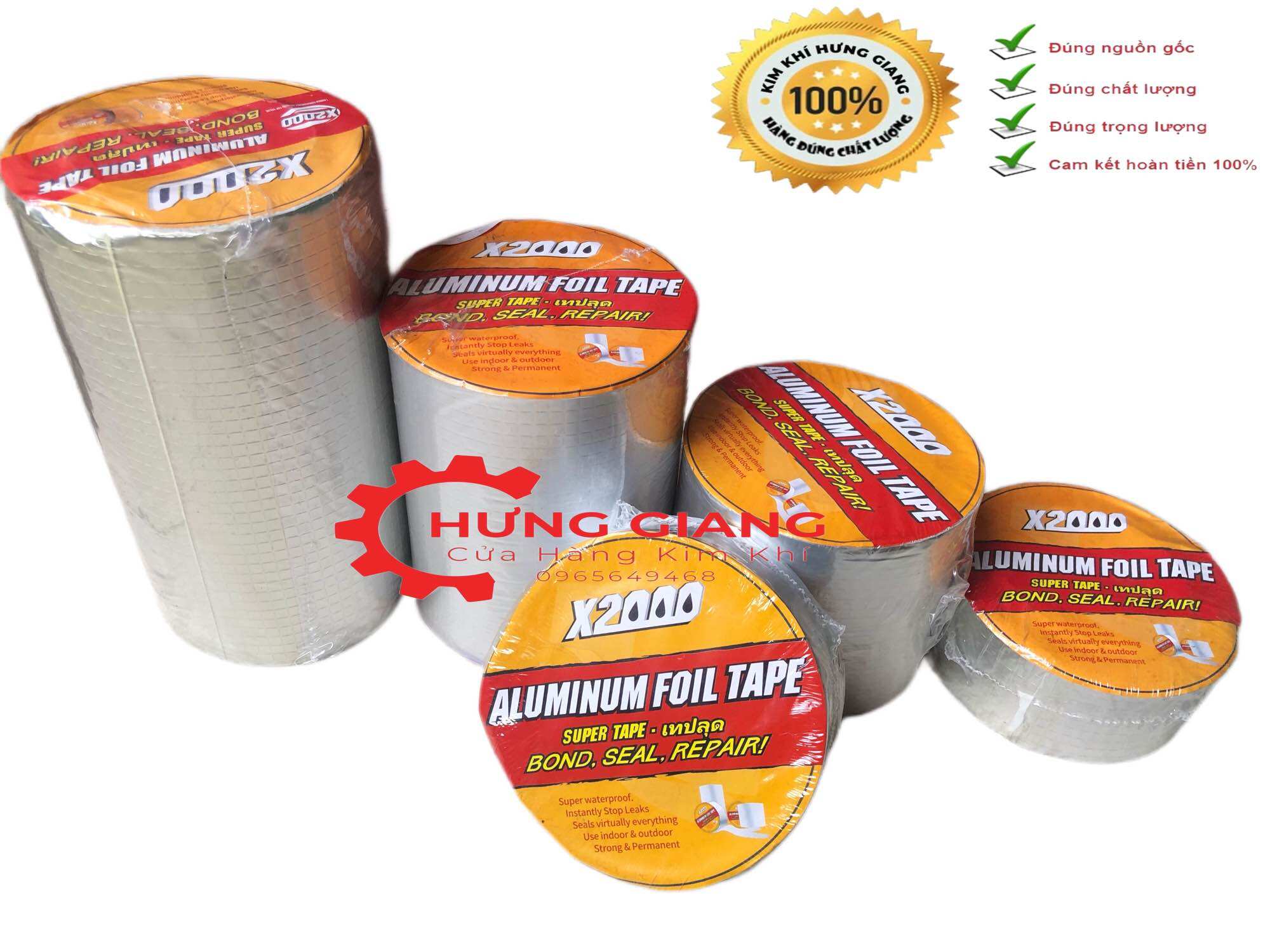 Băng keo chống thấm x2000 keo dán tôn, chống dột, dán tường dính cực chắc
