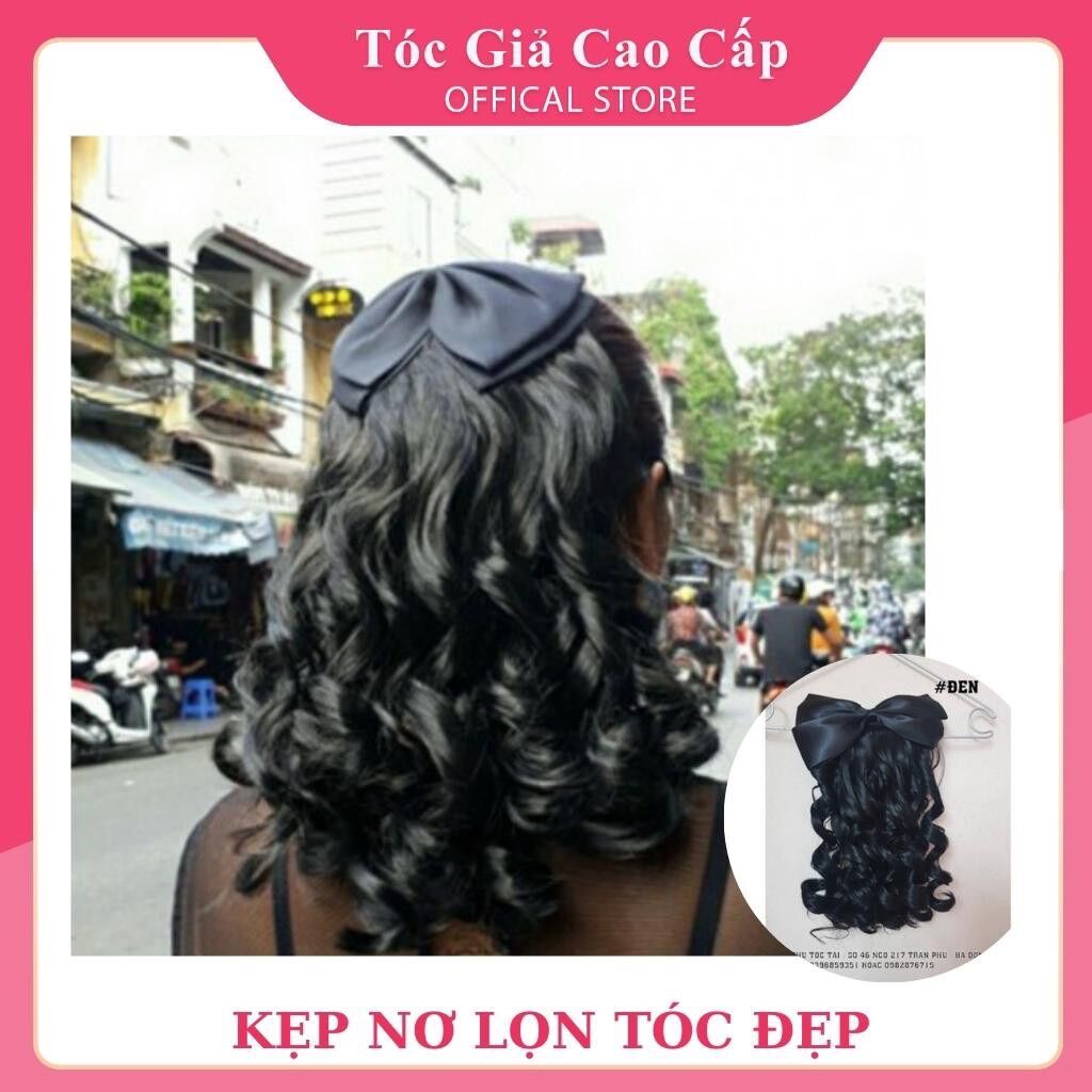 Tóc giả kẹp nơ lộn trung niên kẹp nơ búi giả người lớn ❇️