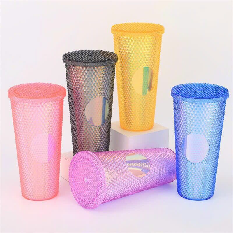 Ly nhựa kim cương 700ml -Có ống hút