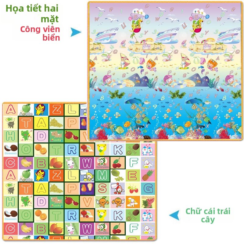 Thảm Bò Cho Bé Gấp Đệm Foam