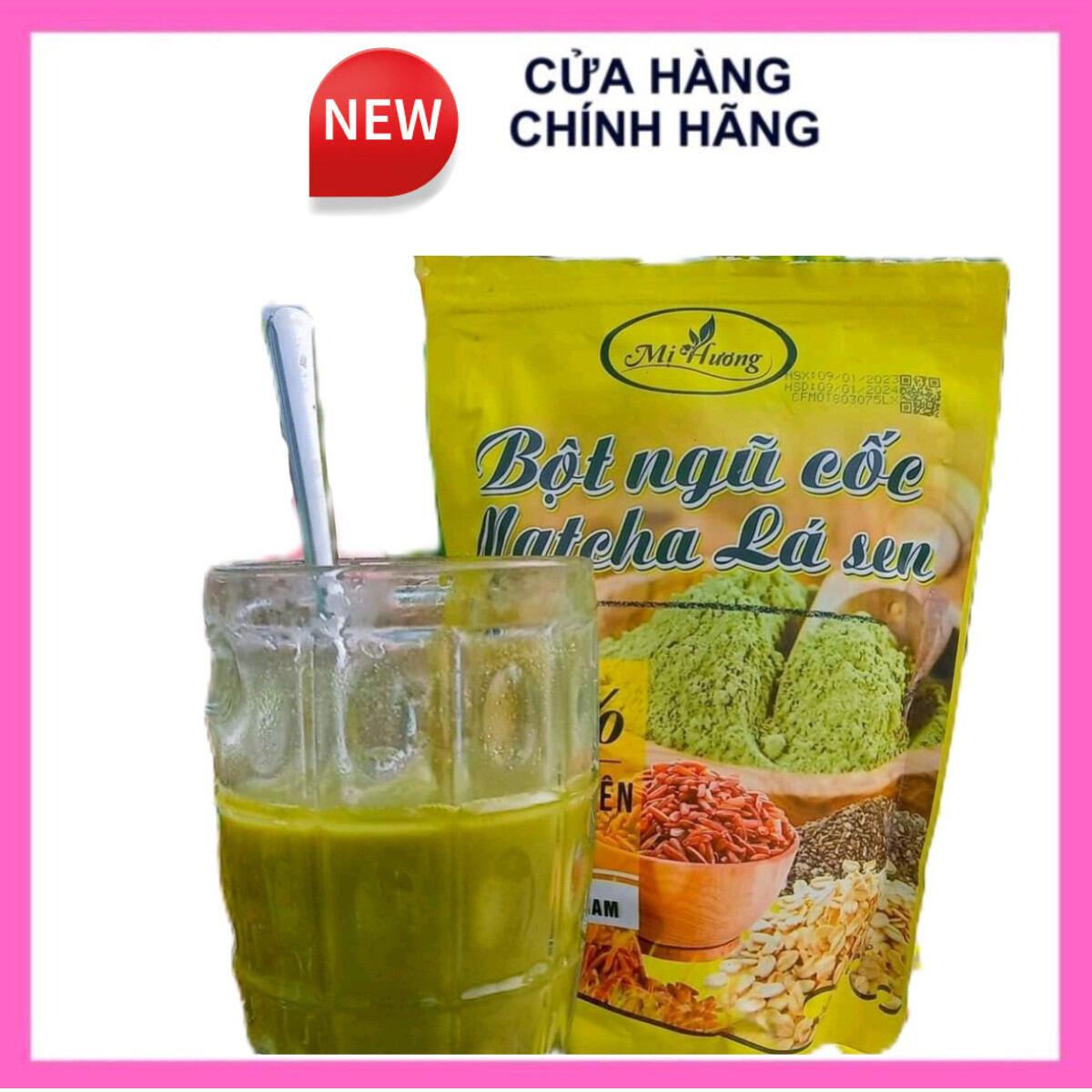 Bột ngũ cốc matcha lá sen mị hương