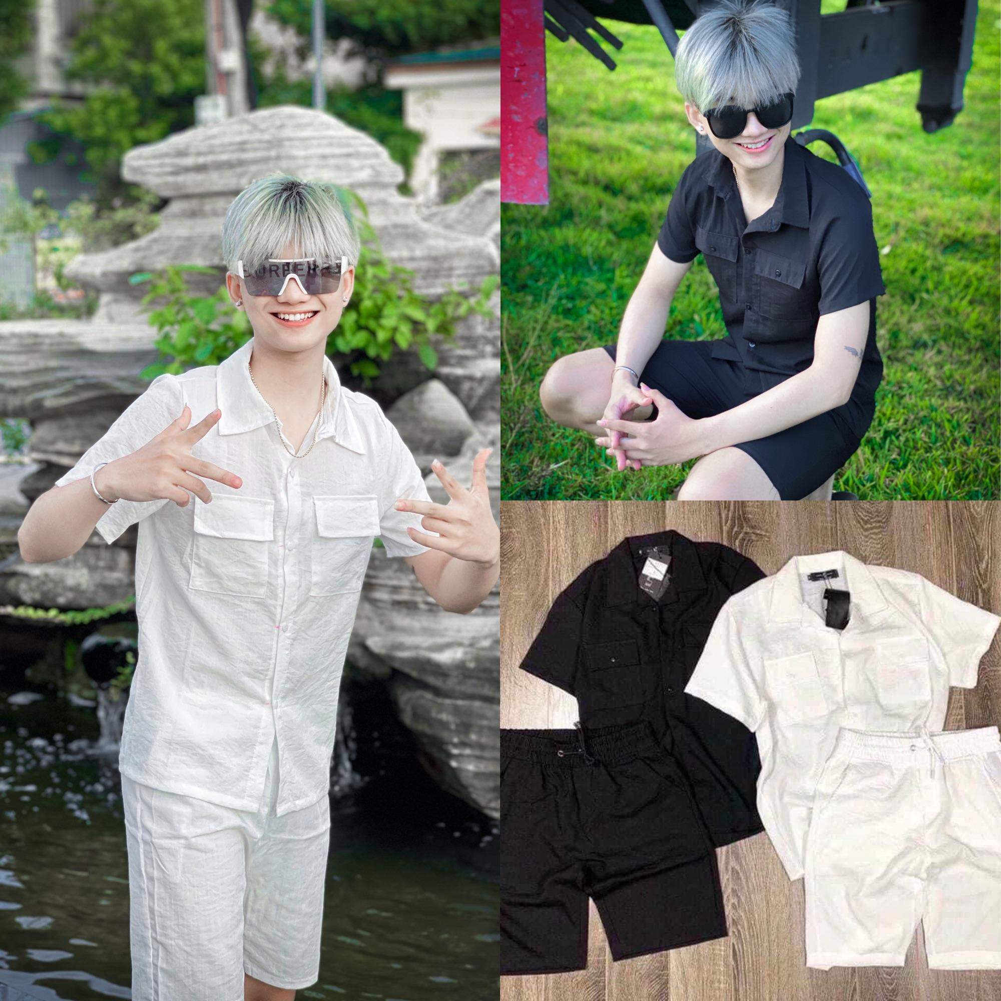 Bộ Đũi Hot Nam - Áo Đũi Cộc Quần Đũi Ngắn ,Chất Mát Mẻ 2023