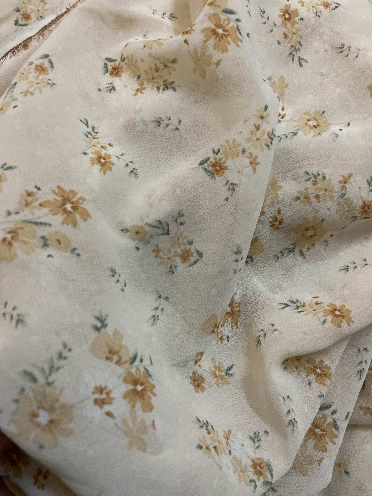 2m x 1m5 vải von hoa màu nhạt như ảnh kiểu vitage hoa nhí
