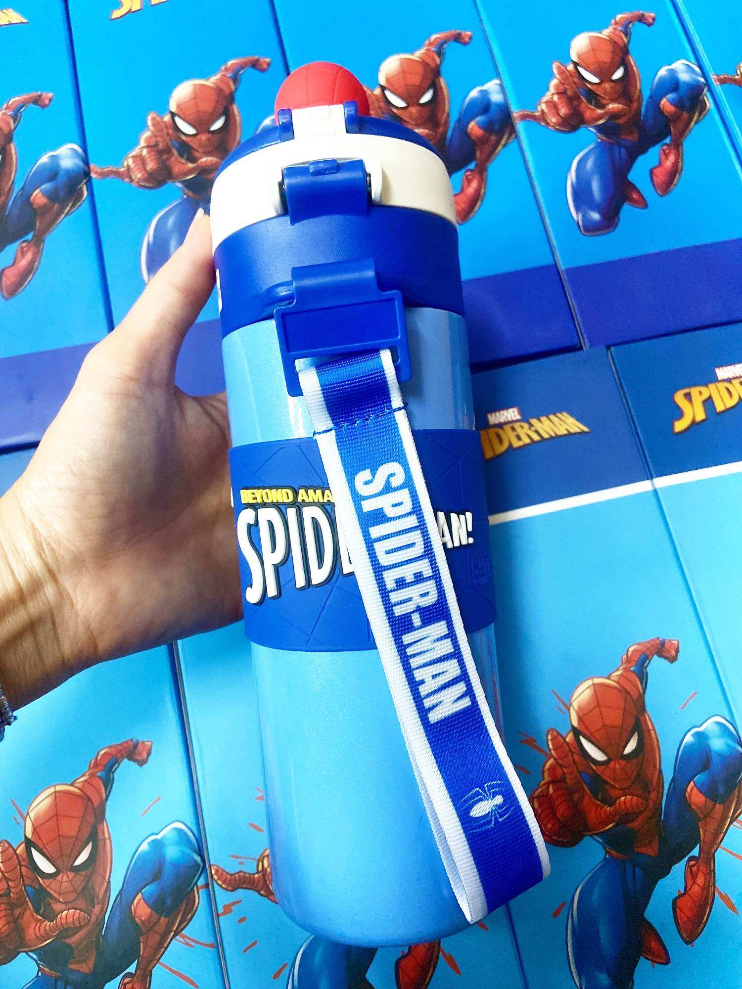 BÌNH GIỮ NHIỆT INOX 316 SPIDERMAN NẮP UỐNG 2 in 1