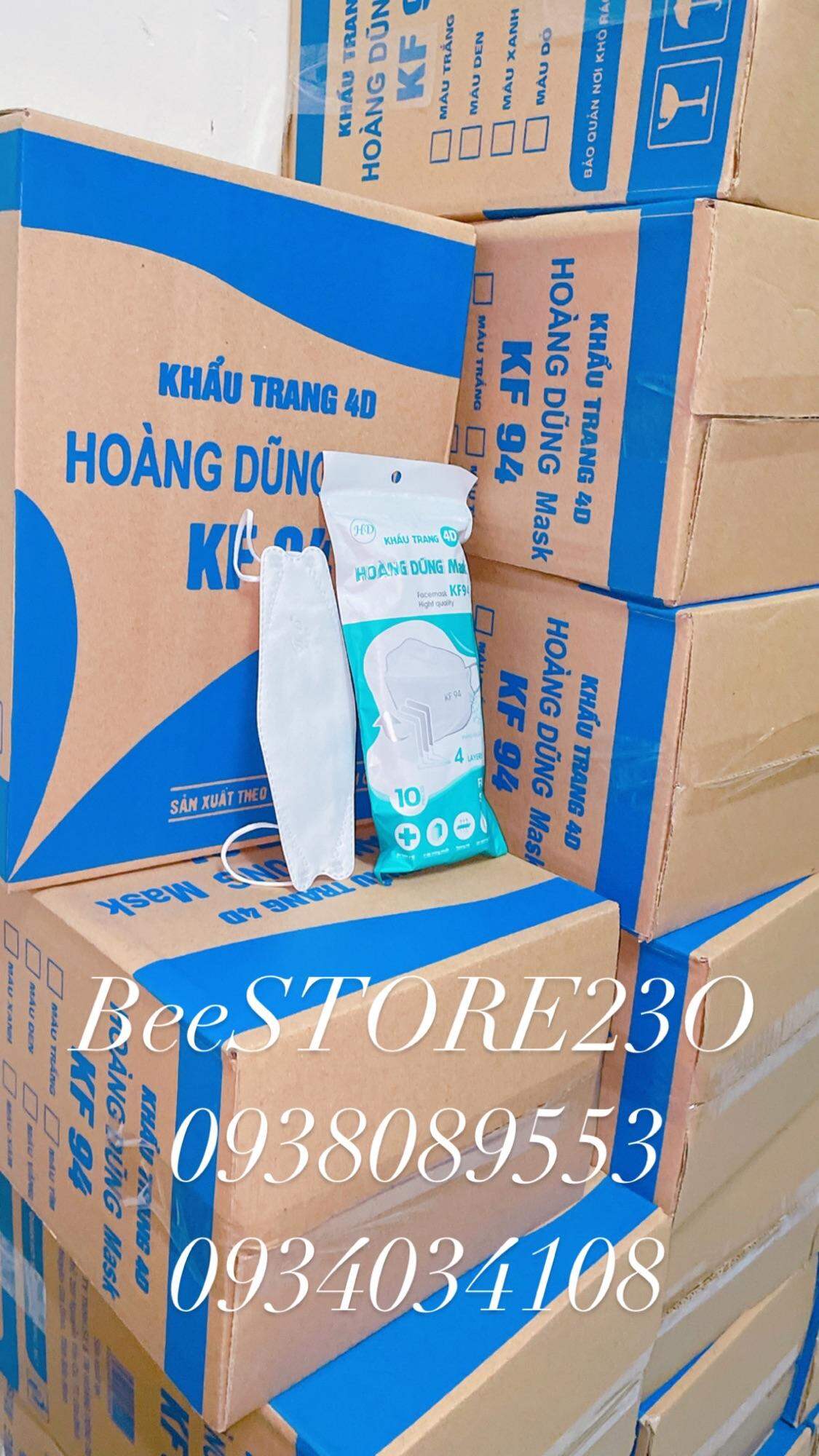 HOÀN TIỀN 15% - THÙNG 300 CÁI KHẨU TRANG KF94 4D- HOÀNG DŨNG - UNIMASK TUỲ MÀU