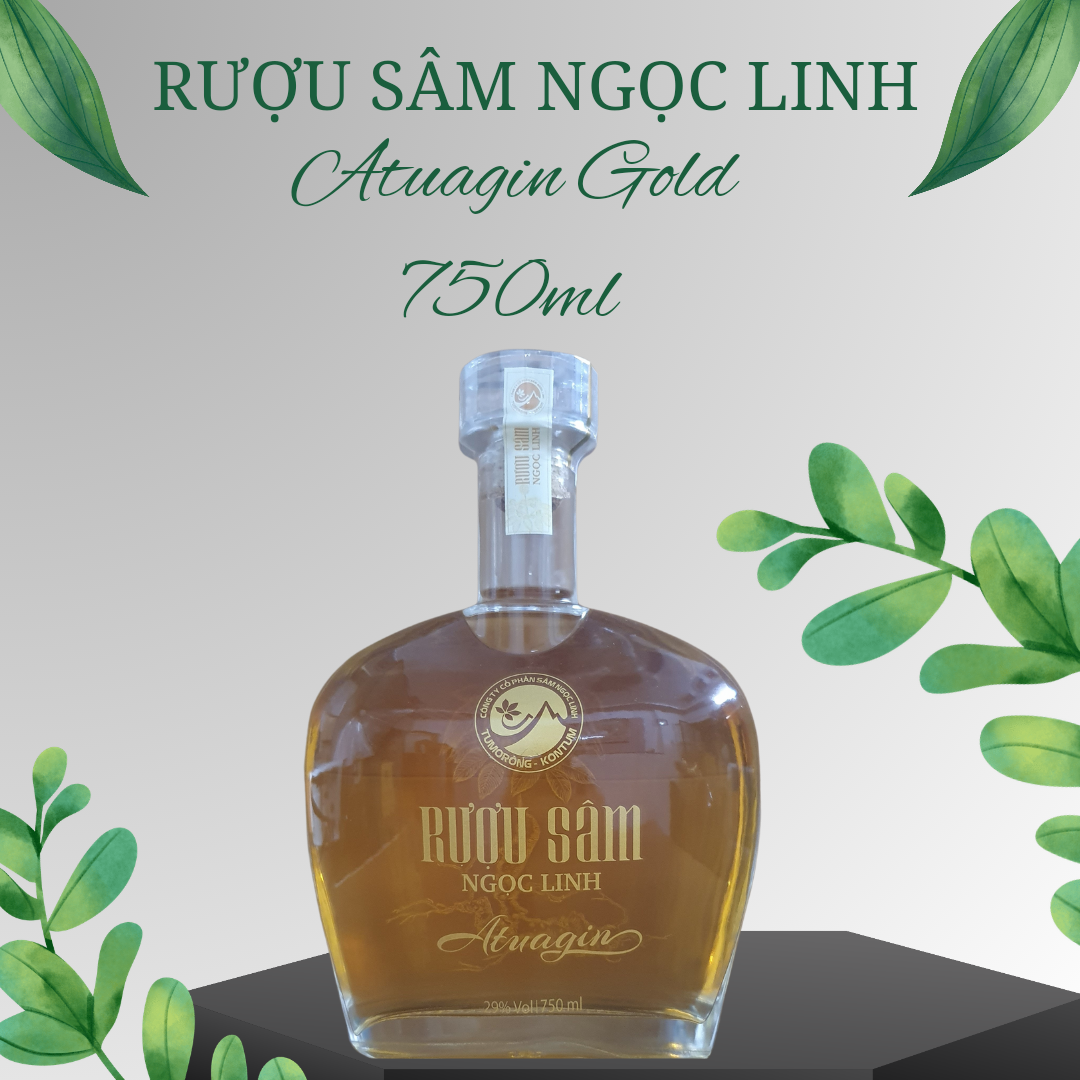 Rượu Sâm Ngọc Linh Atuagin Chai Bầu 750ml