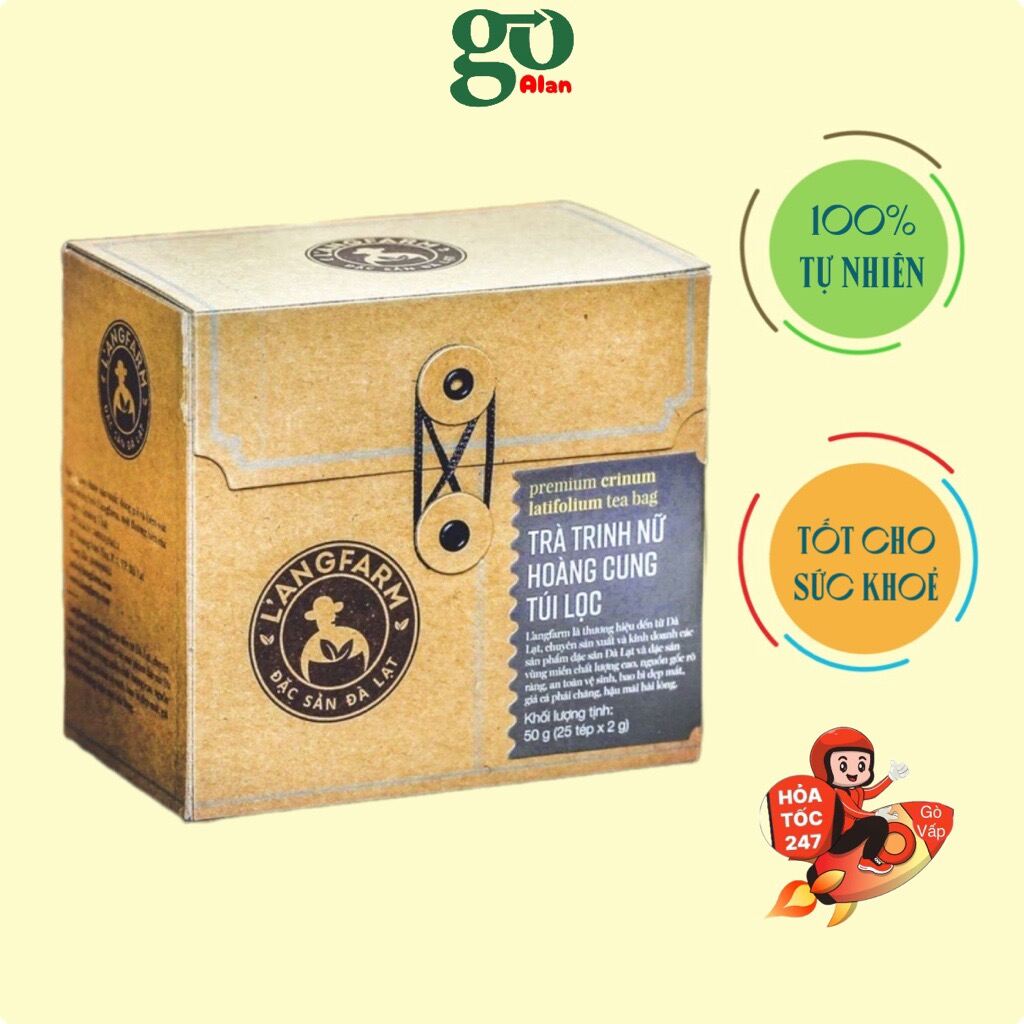 [HCM]Bộ 4 hộp Trà trinh nữ hoàng cung túi lọc (25 túi/ hộp) LANGFARM Đà Lạt