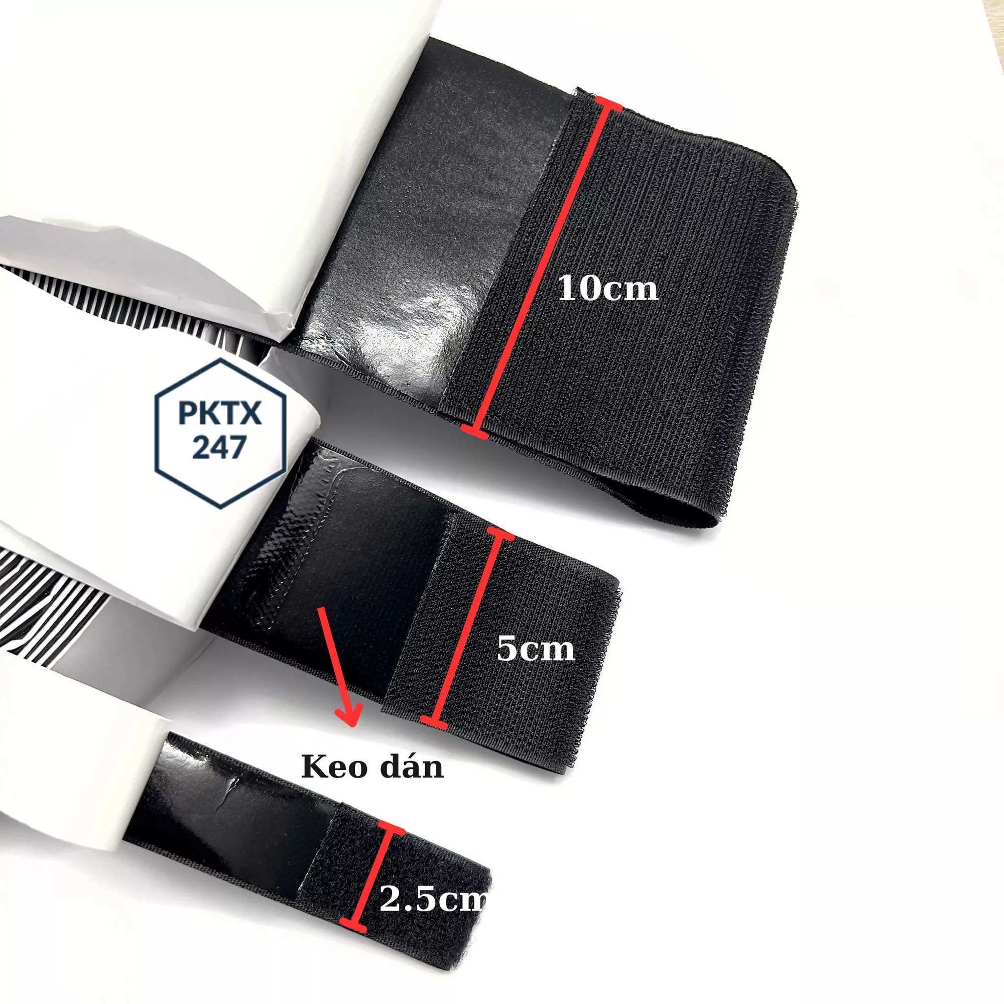 Băng dính gai có keo sẵn, velcro dán xé