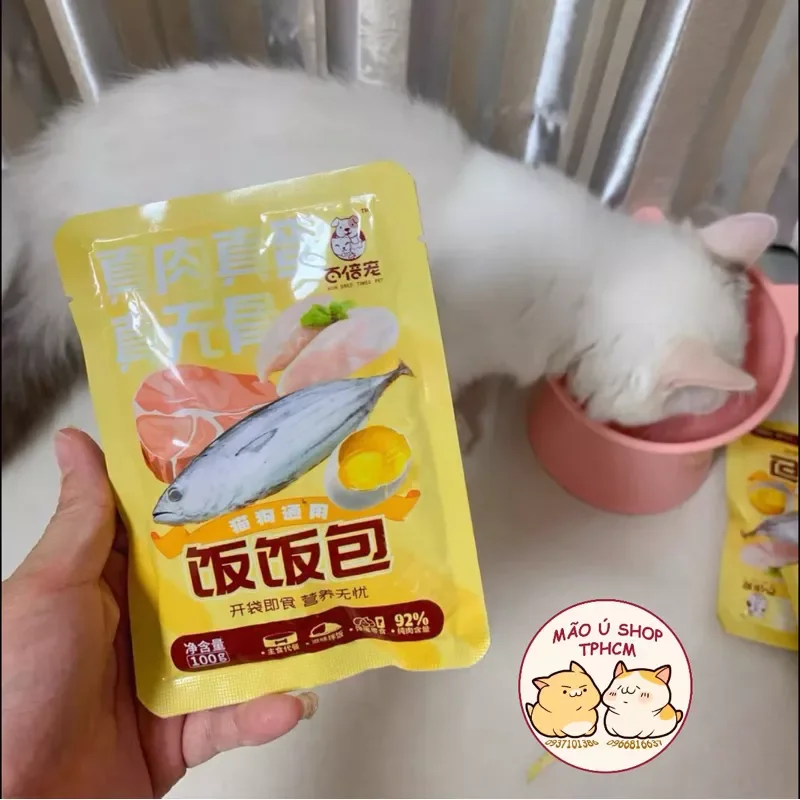 [COMBO 5-20 GÓI 100g] PATE HUNDRED - PATE NỘI ĐỊA TRUNG CHO CẢ CHÓ VÀ MÈO