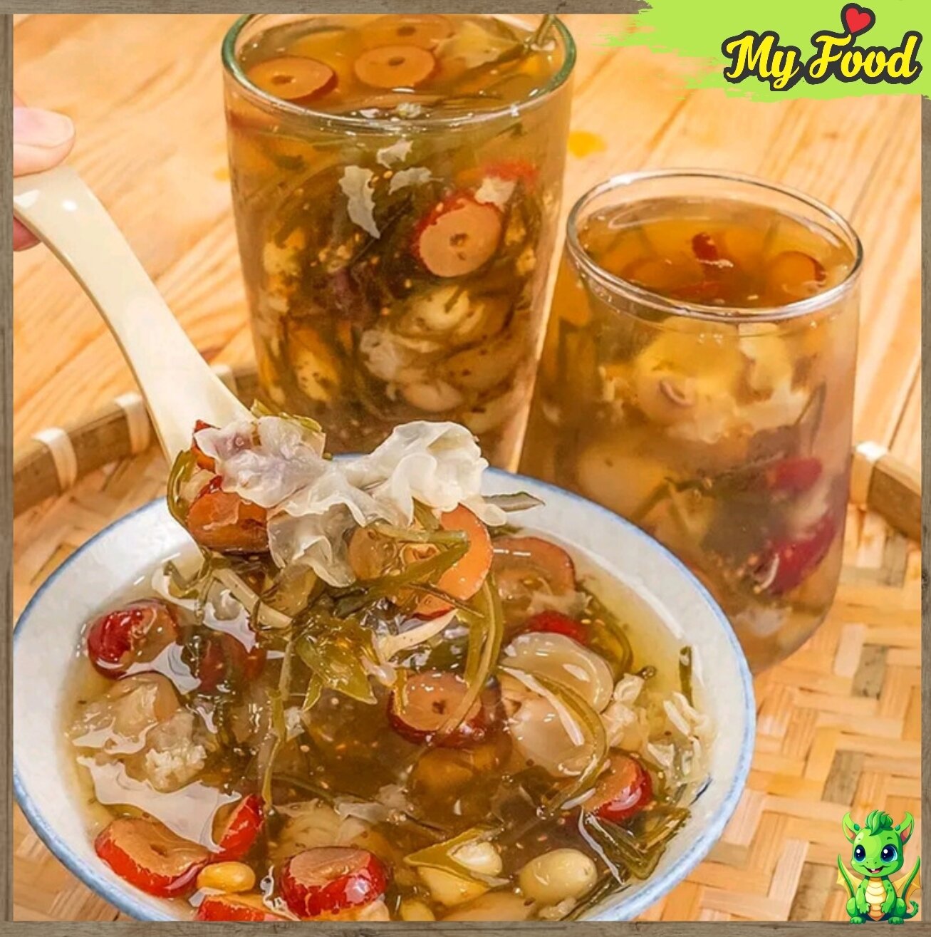 set 500g chè sâm bổ lượng 10 vị  tặng quà tự chọn