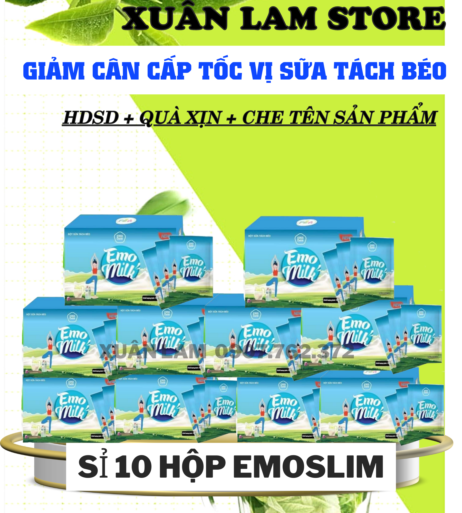 Sữa emo giảm cân / giảm béo cấp tốc giảm 2-10ki sau 35 ngày
