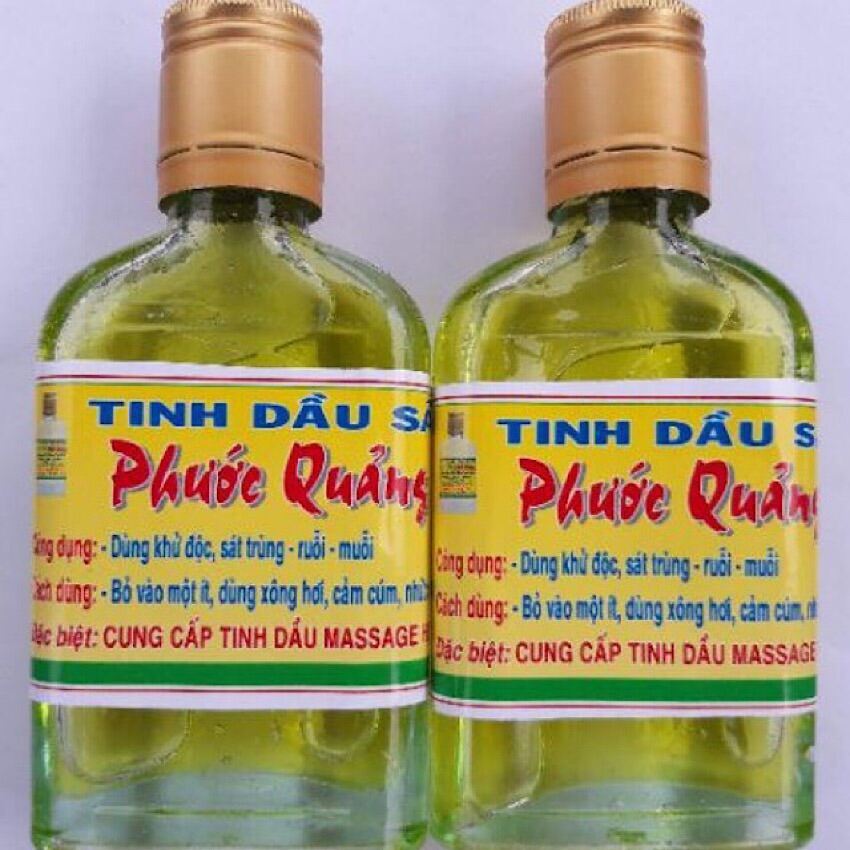 [FREESHIP]Tinh dầu sả chanh, tràm Huế 100ml nguyên chất Phước Quảng sử dụng xông tinh dầu thơm phòng và đuổi muỗi chính gốc Huế chai dẹp