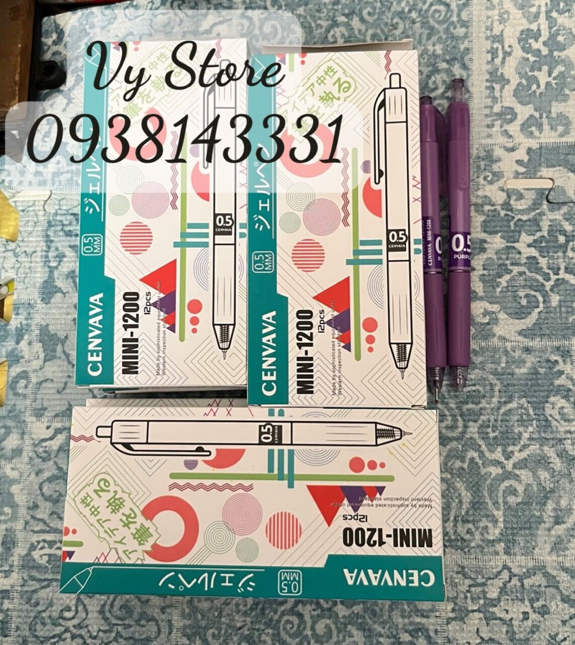 [HCM]12 cây Bút nước bấm Chosch 8698 mực tím