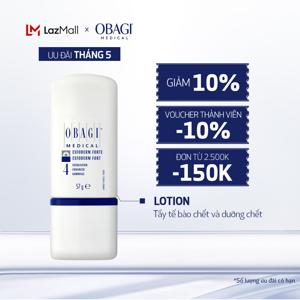 [Date 02/2026] Lotion Tẩy Da Chết Cho Da Dầu Chứa Aha Obagi Nu-Derm Exfoderm Forte 57g