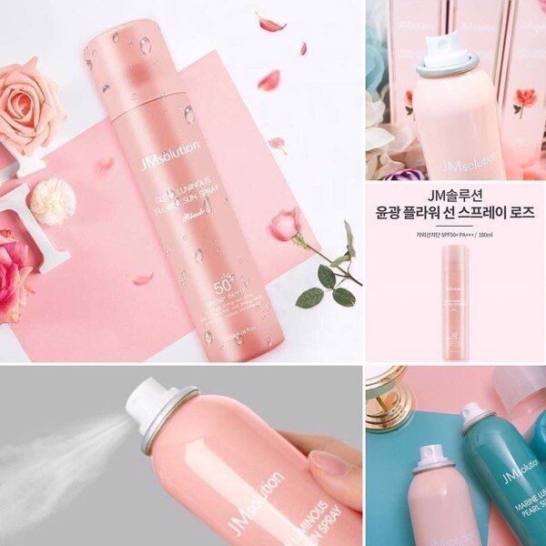 JMSOLUTION Xịt Chống Nắng Hoa Hồng JM Solution Glow Luminous SPF50+PA++180ml
