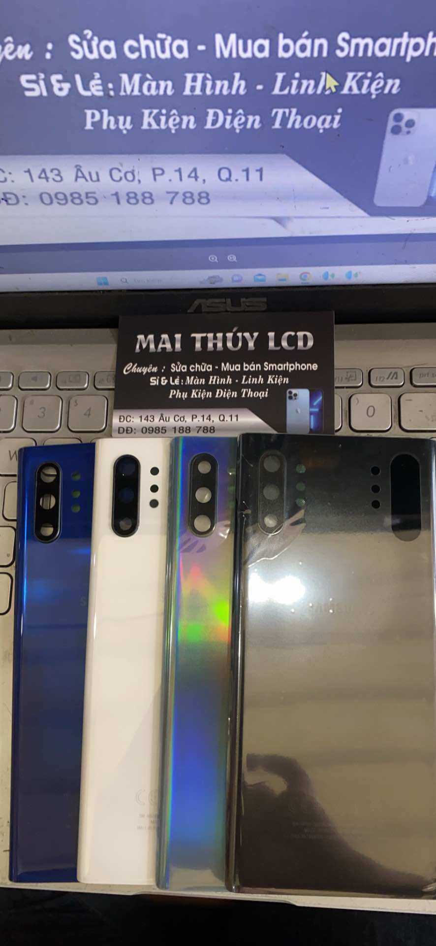 Lưng + kính cam samsung note 10plus