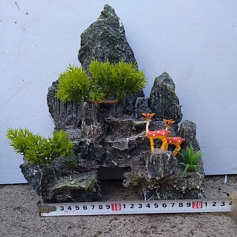 Hòn non bộ cao 30cm kèm mặt đế 20×25