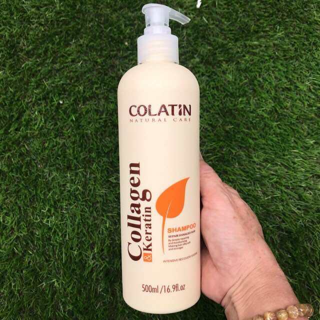 [HCM]DẦU GỘI DƯỠNG TƠ TẰM SIÊU MỀM MƯỢT COLATIN 500ml