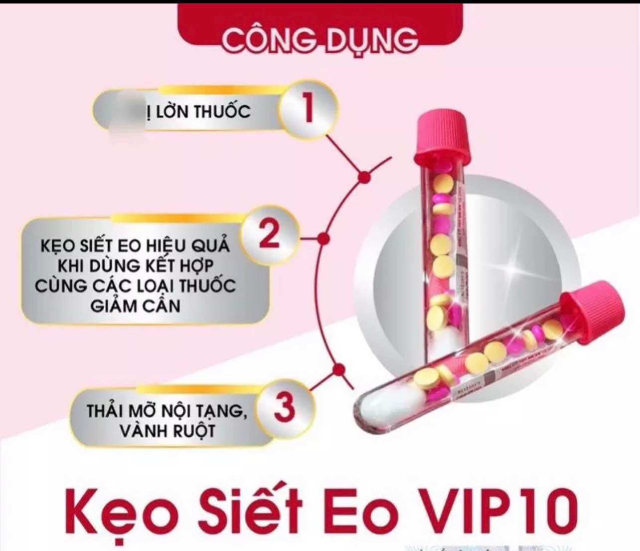Kẹo Siết Eo Huỷ mỡ Thái VIP X10