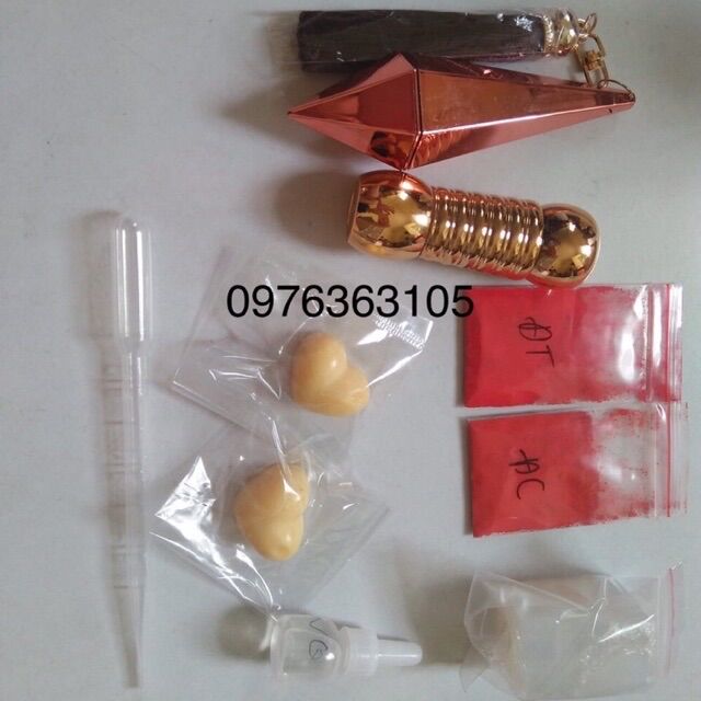 Kit/ combo làm son 2 cây son khuôn tại nhà- nguyên liệu làm mỹ phẩm handmade