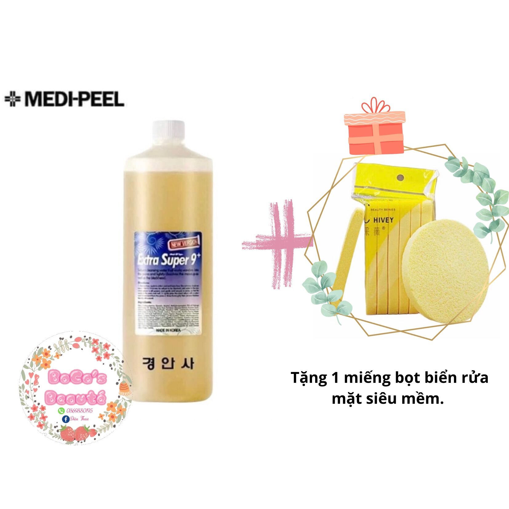 (30/50ml-CHIẾT CHAI NHỎ+QUÀ TẶNG) Dung Dịch Ủ Đẩy Mụn Đầu Đen MEDIPEEL EXTRA SUPER 9 COMPLEX