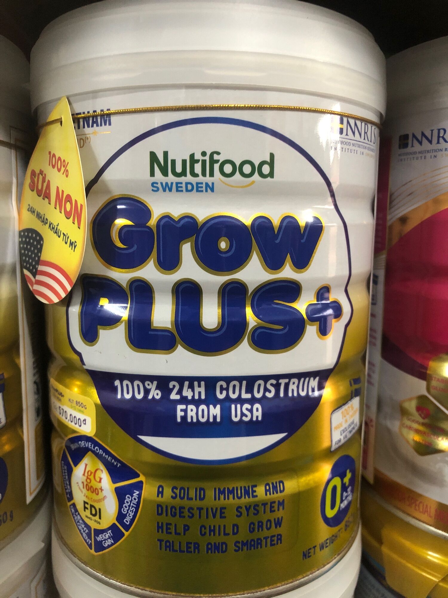 Sữa non grow plus vàng