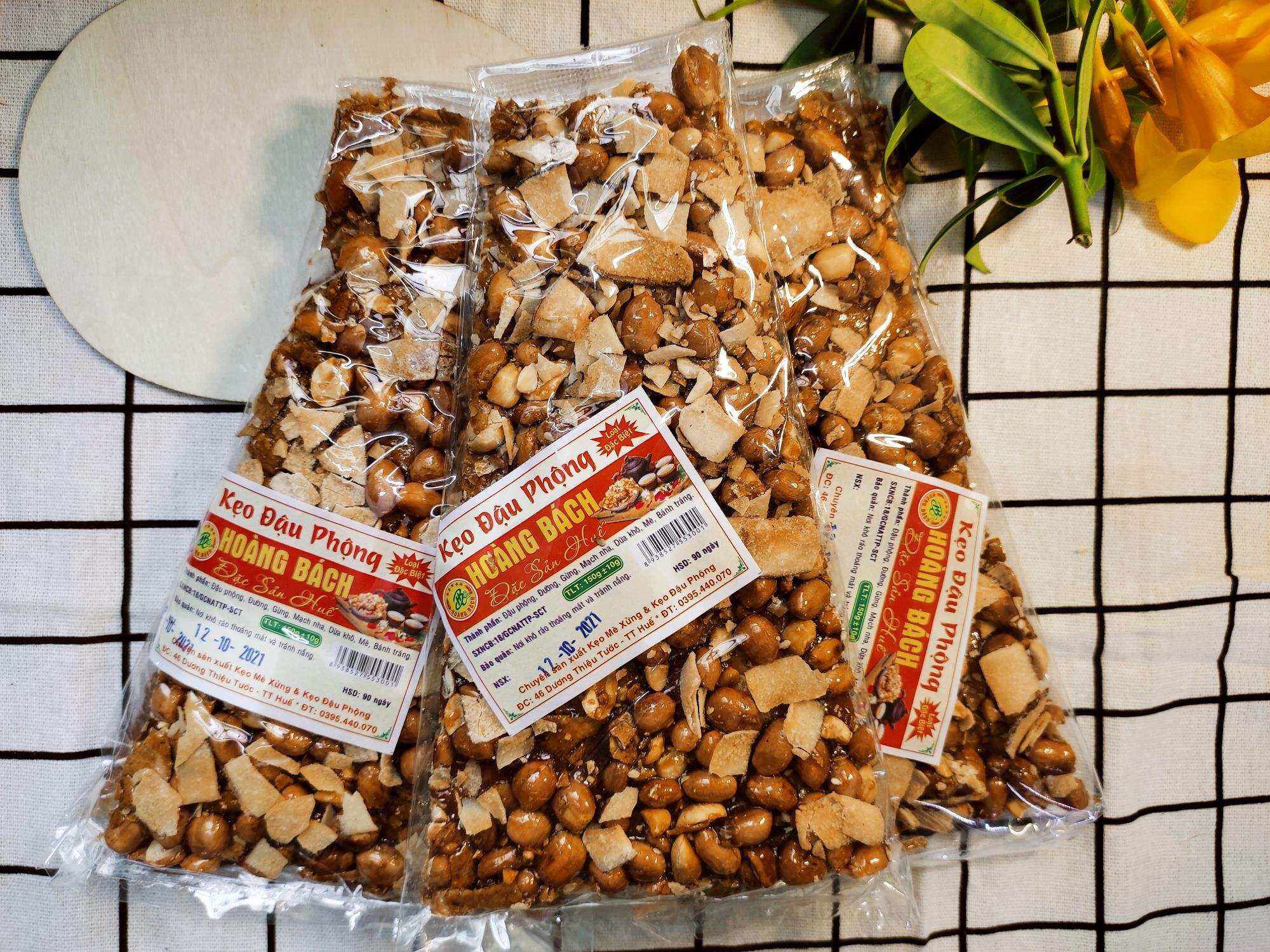 Kẹo đậu phộng mè dừa Hoàng Bách (combo 5miếng x 160g)