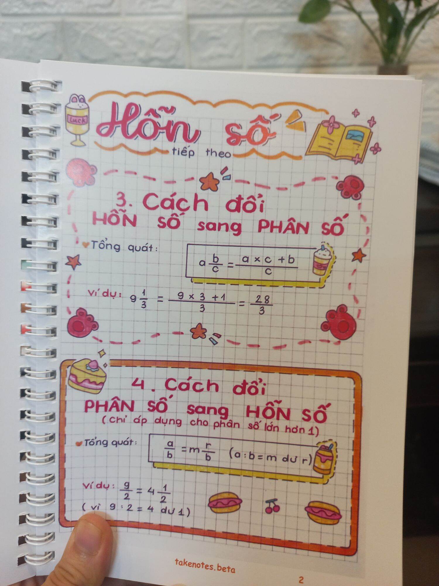Sổ Takenote TOÁN 5 - khổ giấy A5