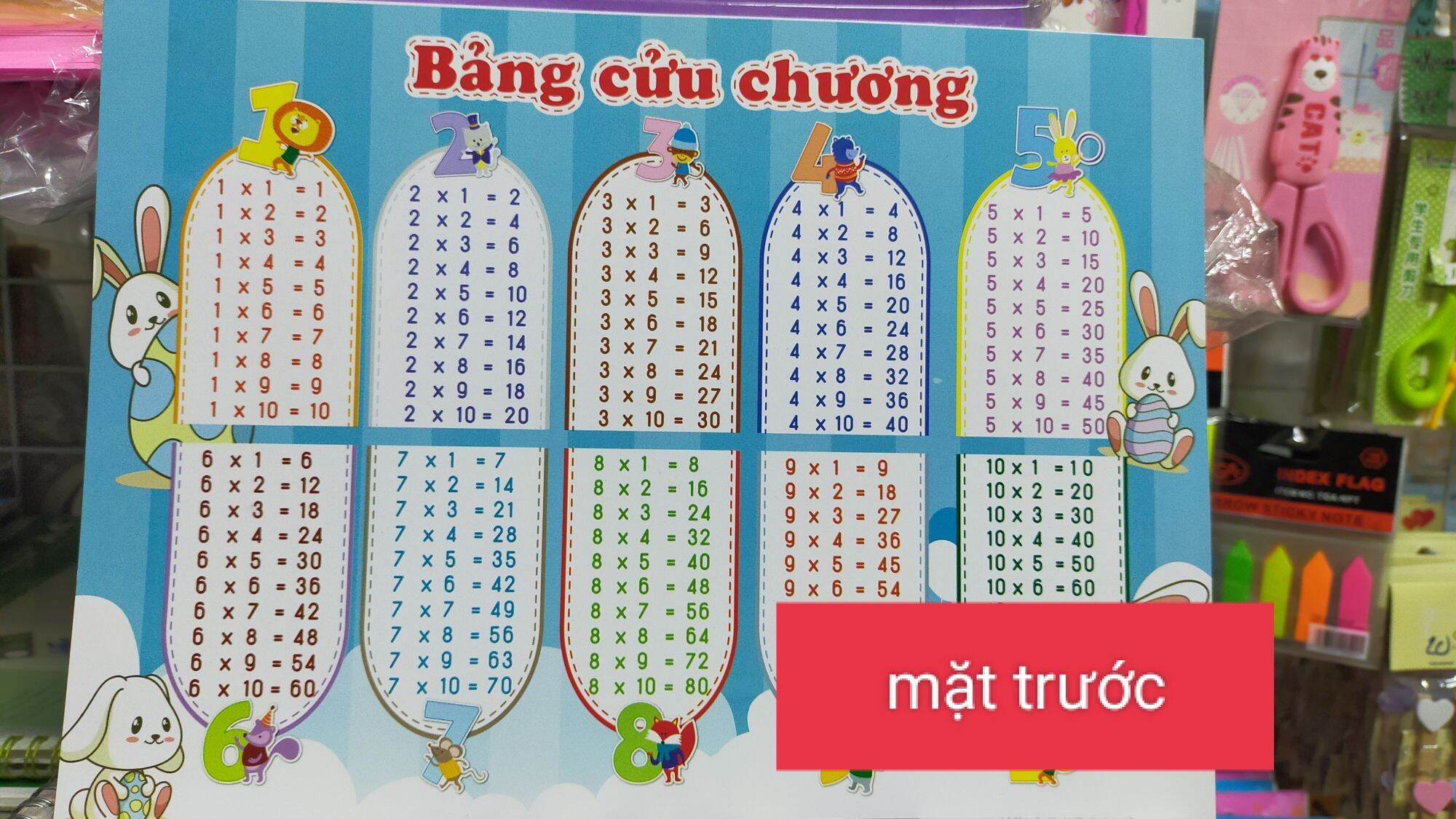 (A4) 3Cái Bảng   A4  Cửu  Chương  Và  Bảng   Chia