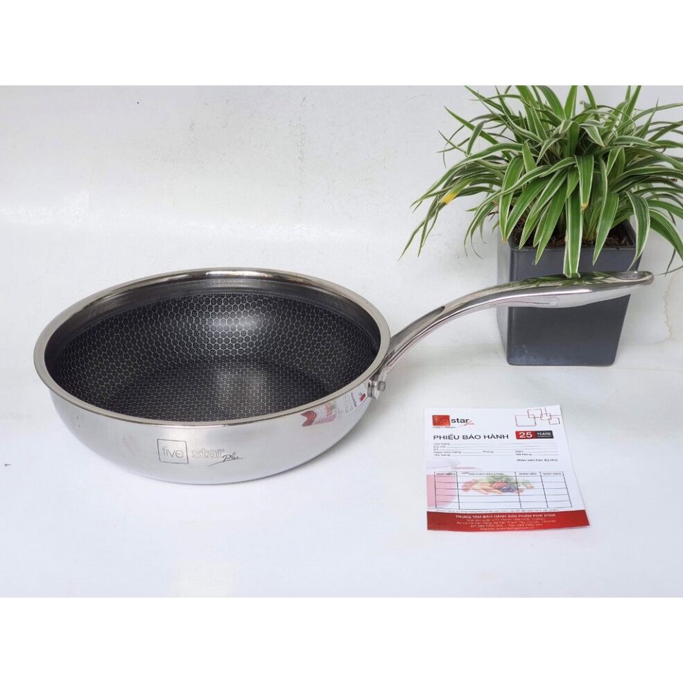 Chảo từ Fivestar Blackcube sâu lòng 26CM, cấu tạo 3 lớp đúc liền , inox 304