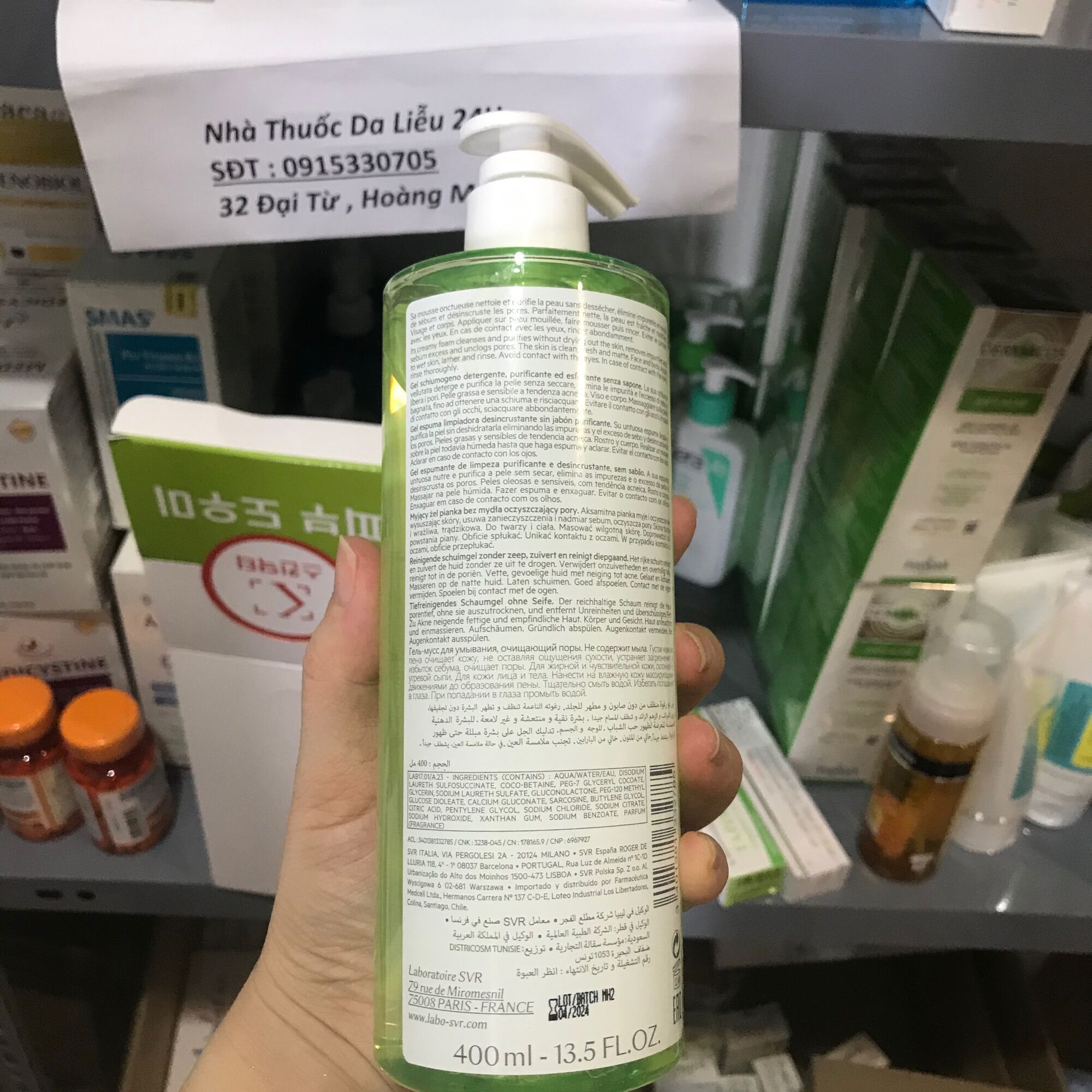 Sữa rửa mặt SVR 400ml