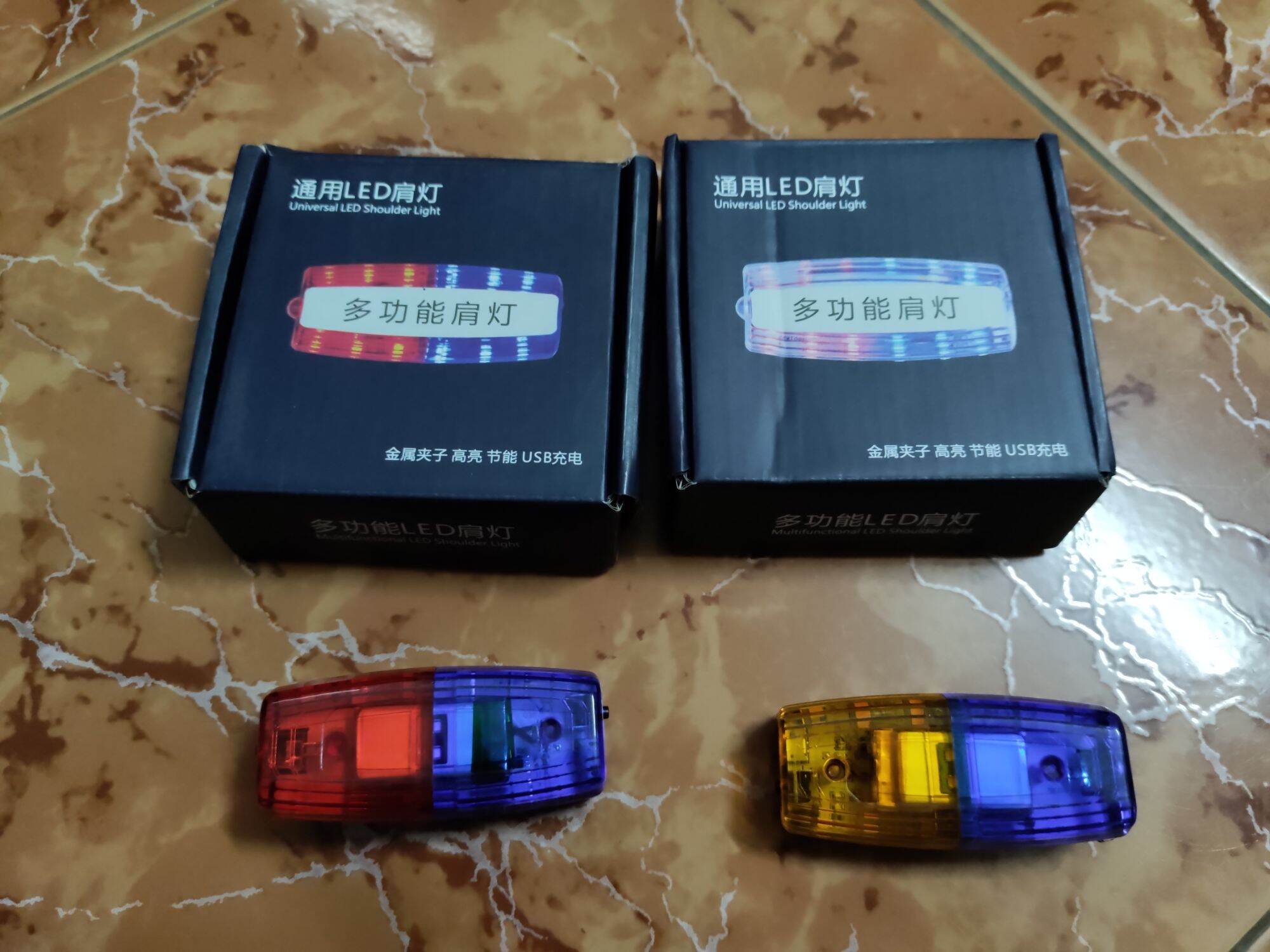 Đèn led gắn vai cảnh báo giáo thông, đèn công trường, dã ngoại.