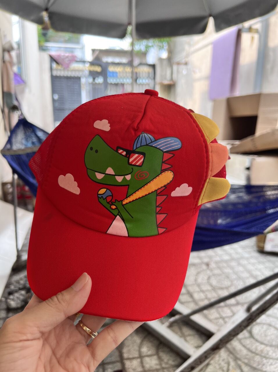 nón khủng long cho bé( khách ib chọn màu)