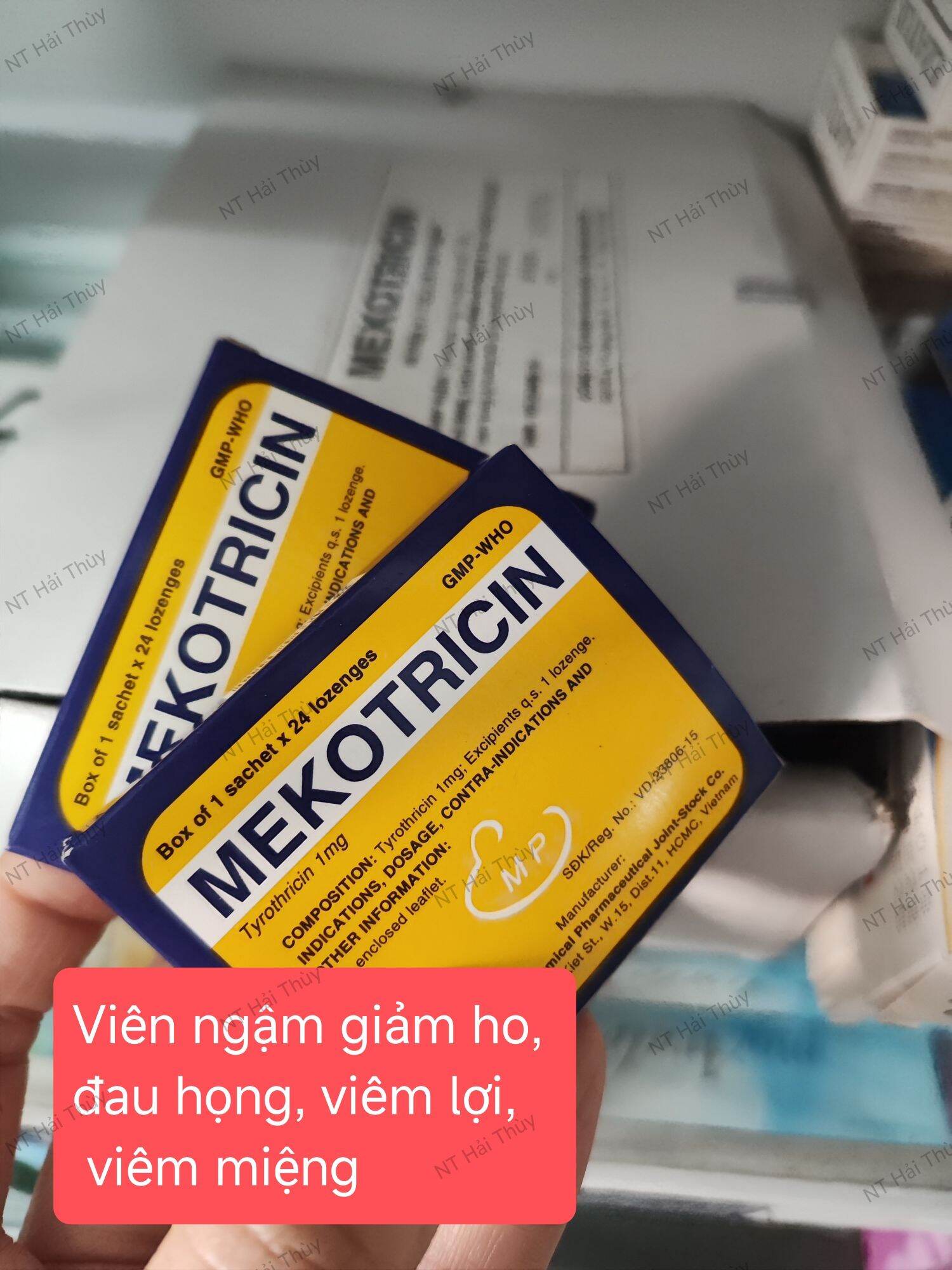 Viên Ngậm Mekotricin (Hộp 24 viên)
