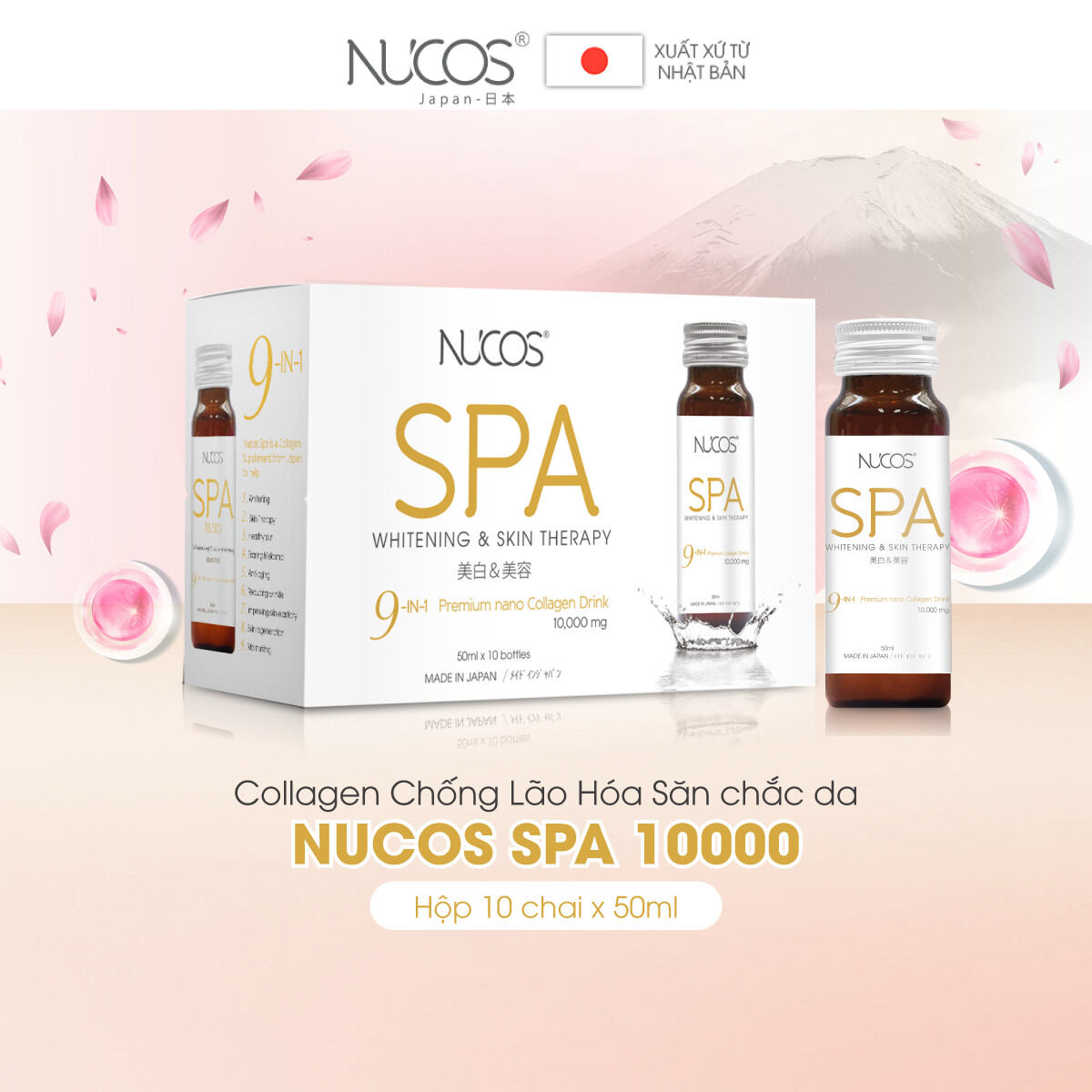 Nucos Spa - Collagen Nhật Bản ngăn ngừa lão hóa, giảm nếp nhăn, da săn chắc