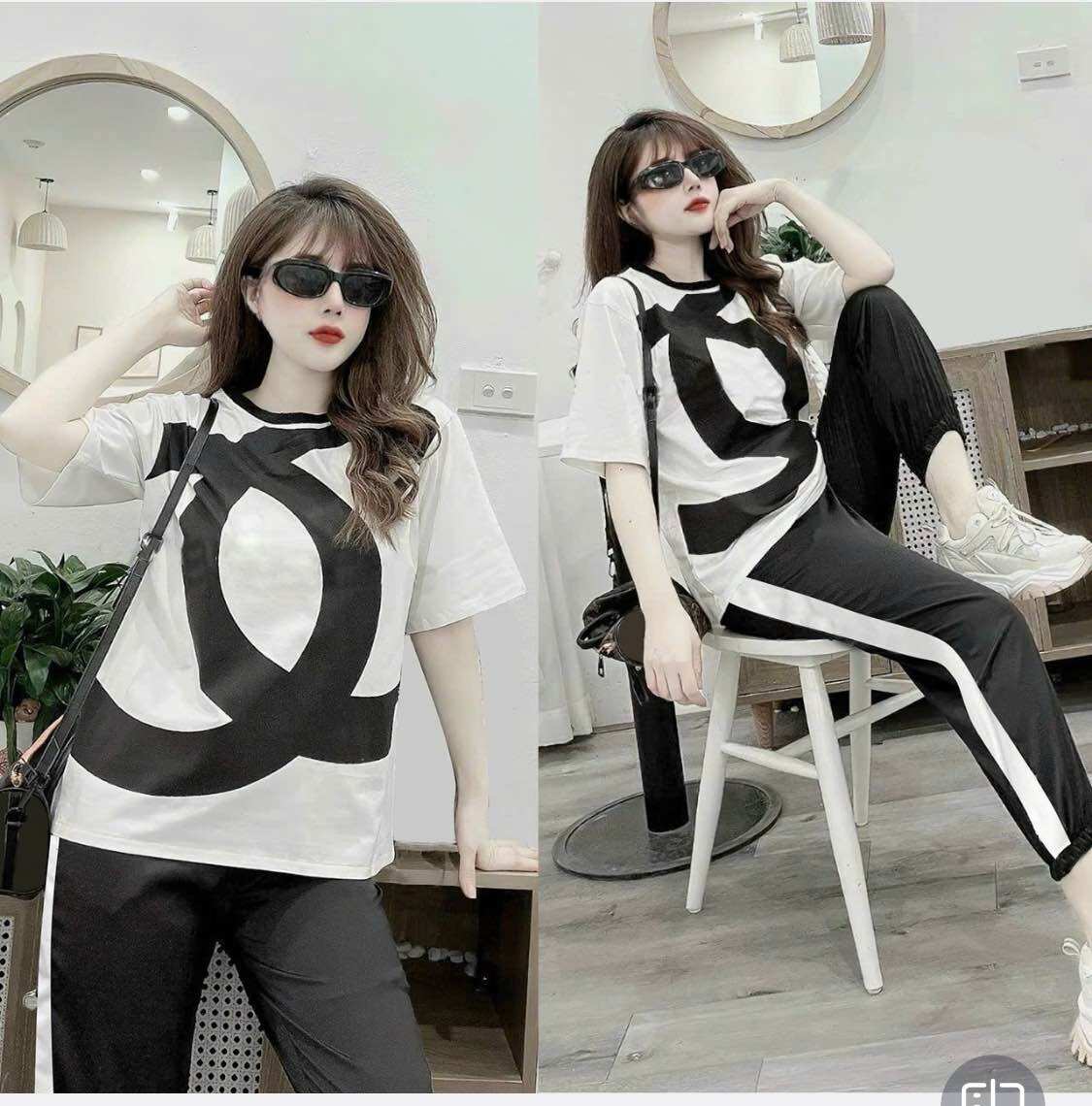 SÉT BỘ DÀI COTTON PHỐI 3D CAO CẤP