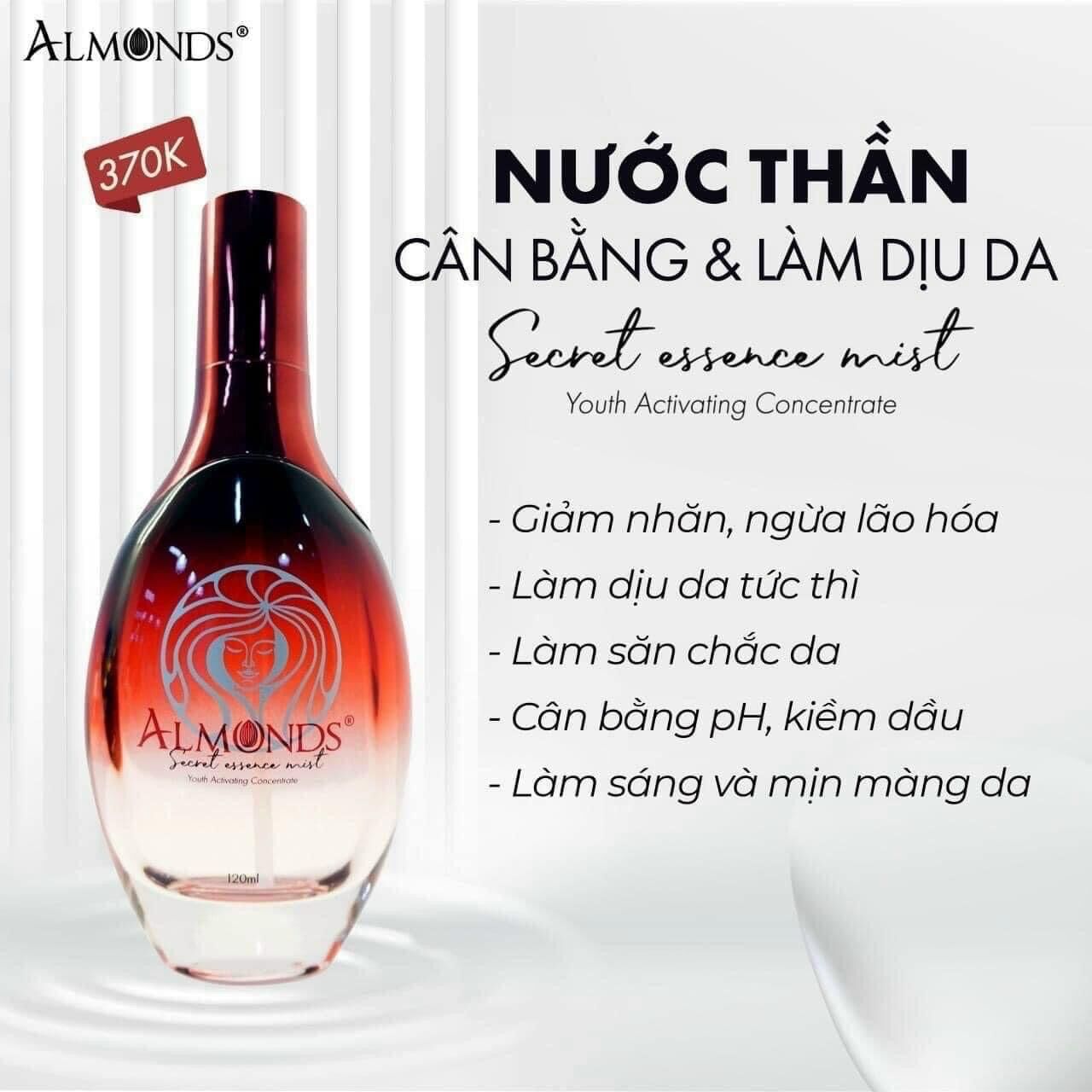 Nước thần cân bằng da chính hãng Almonds