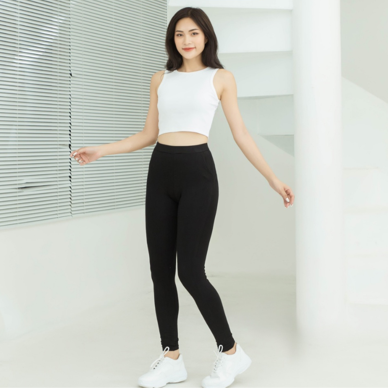Quần legging dài nữ vải co giãn 4 chiều,hàng vừa