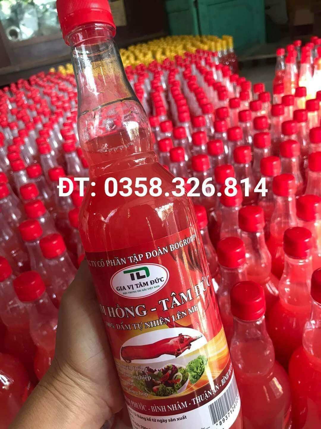 Dấm hồng lên men tự nhiên